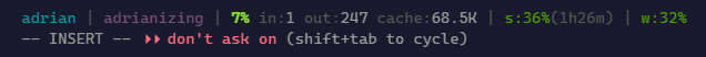 Status line live - context, tokens, cache si rate limits in timp real